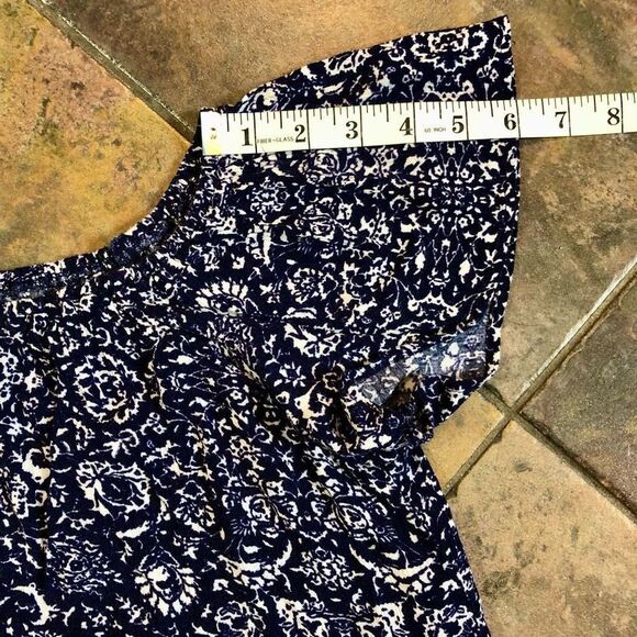 Lush Women’s Crop Top Midriff Blue Floral Top Size XL - Picture 9 of 14